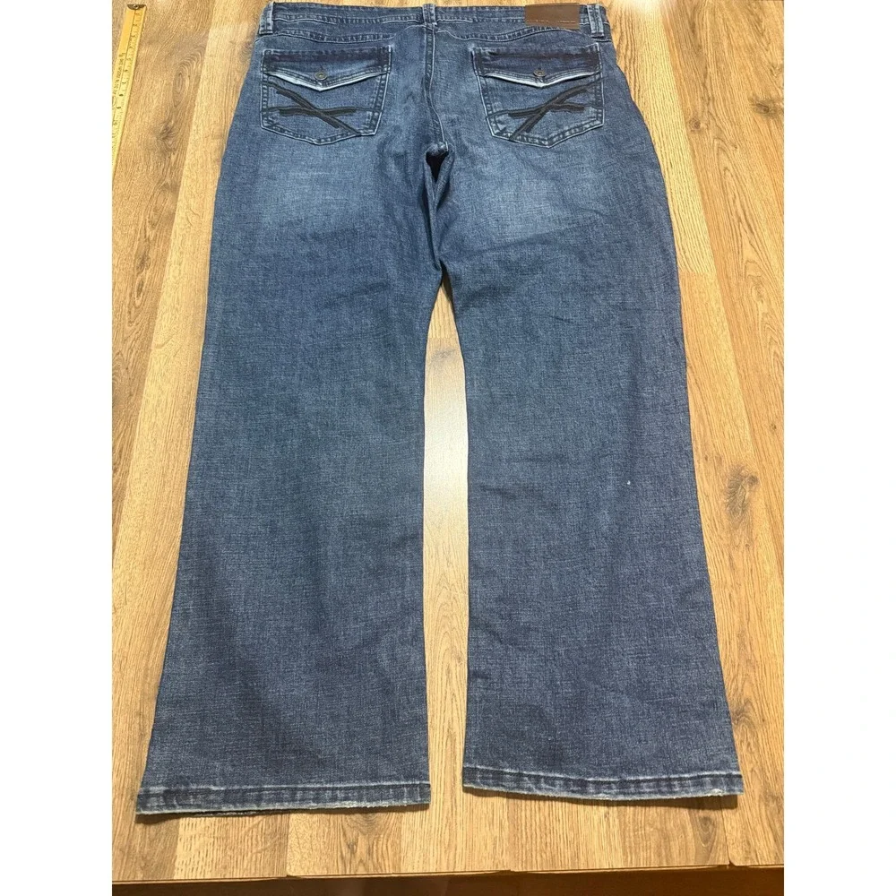 TK Axel Jeans Mens Size 40 Blue Denim Jeans Dark Wash Pockets Slim Boot